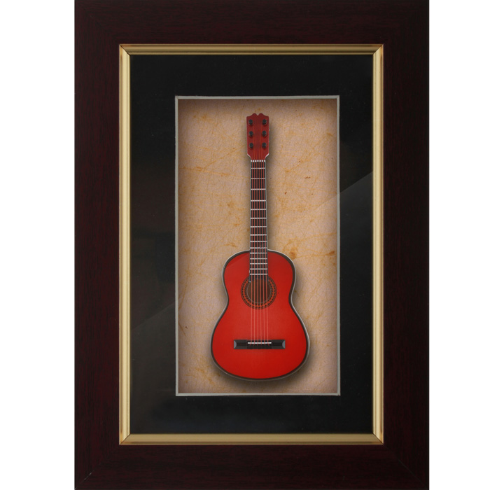 Miniature Red Guitar Decorative frames-DFGU12